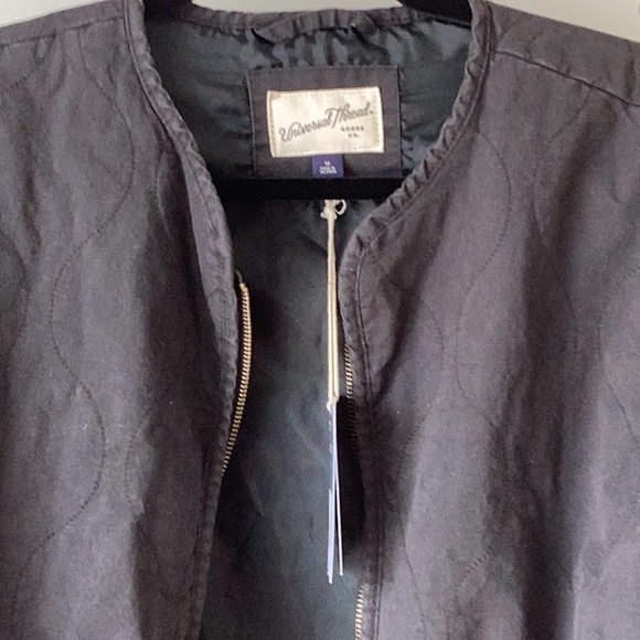 NWT Universal Thread Women's Cotton Twill Jacket - Black/Charcoal Gray - Picture 3 of 4